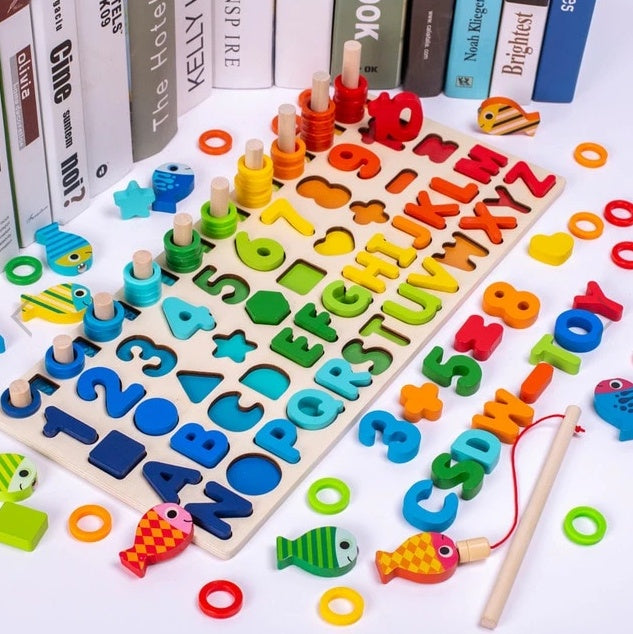Children 3D Alphabet Number Puzzle Baby Colorful Geometric Digital Letter Educational Toy - Cindi Book