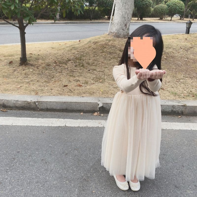 Soft Skin-friendly Long Sleeve Tulle Tutu Princess Dress - Cindi Book