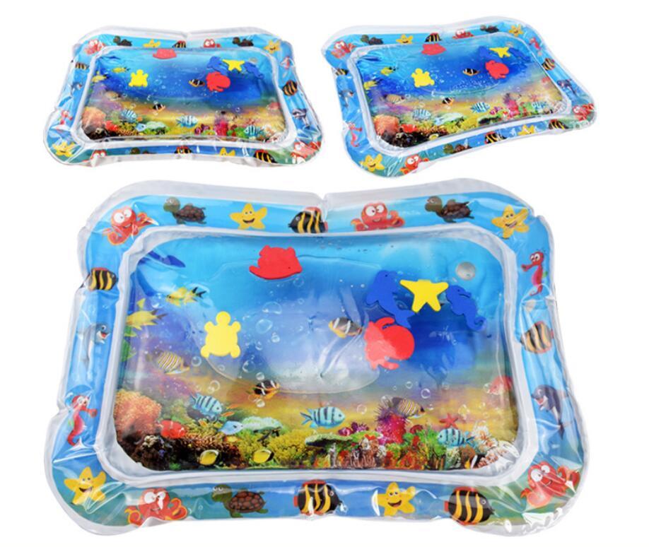 Baby Inflatable Water Mat, Infants Summer Beach Water Mat Patted Pad Water Cushion for Infants Toddlers Summer Activity Play Toys Baby Pillows
