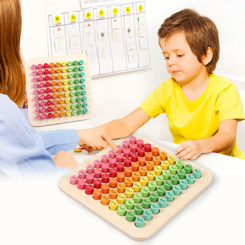 Wooden multiplication formula table teaching aids - Cindi Book