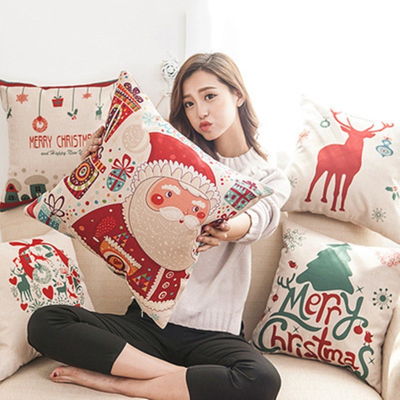 Christmas Hot-selling Home Sofa Office Creative Linen Pillowcase - Cindi Book