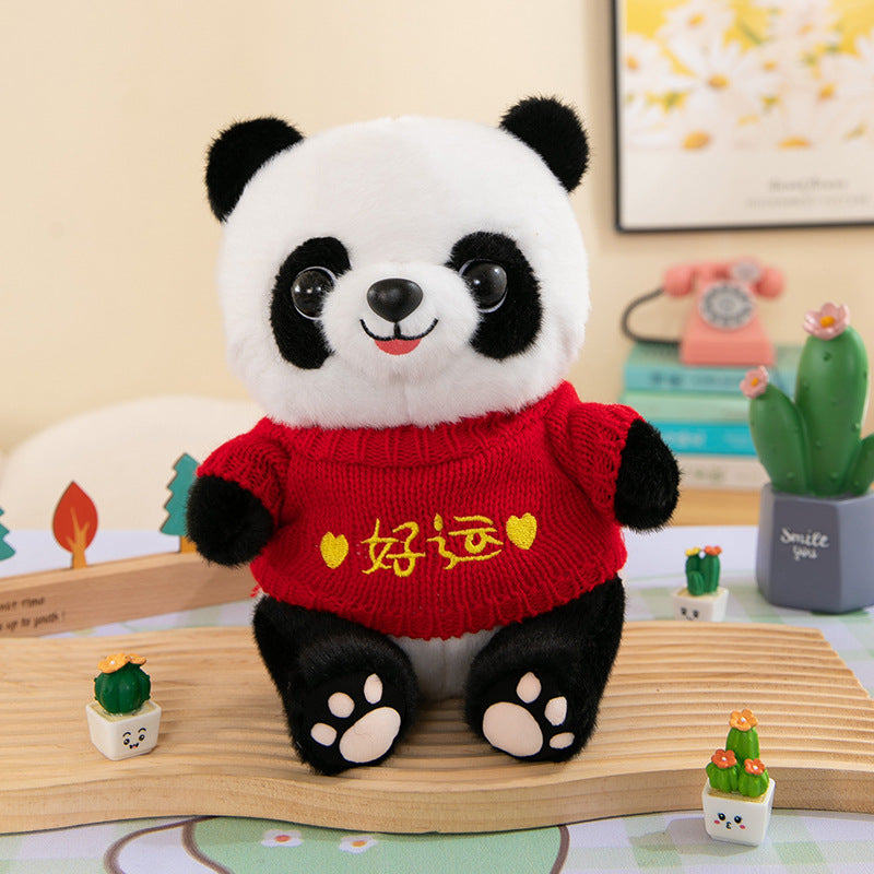 Cute Panda Plush Toy Wearing Clothes - Cindi Book