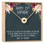 23rd Birthday Necklace, Multiple Styles