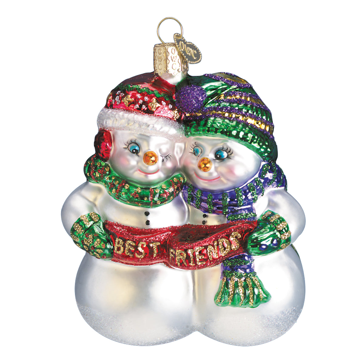 Old World Christmas Best Friends Ornament - hand-blown glass Christmas tree ornament (view 3)