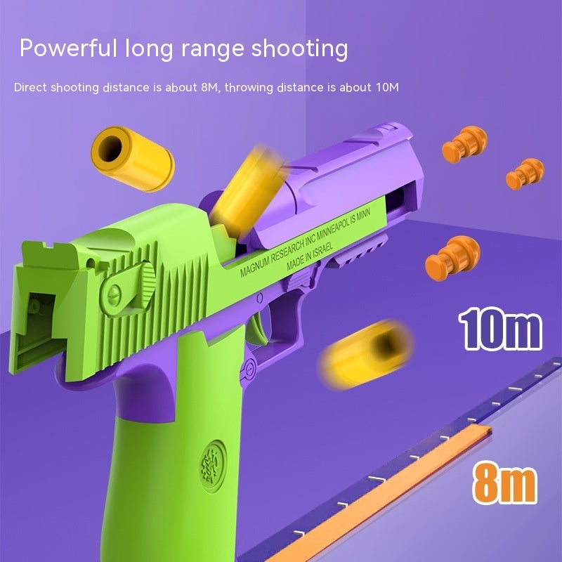 Radish Gun Toy Children's Desert Pistol Model Continuous Hair Throwing Shell Boy Toy - Cindi Book