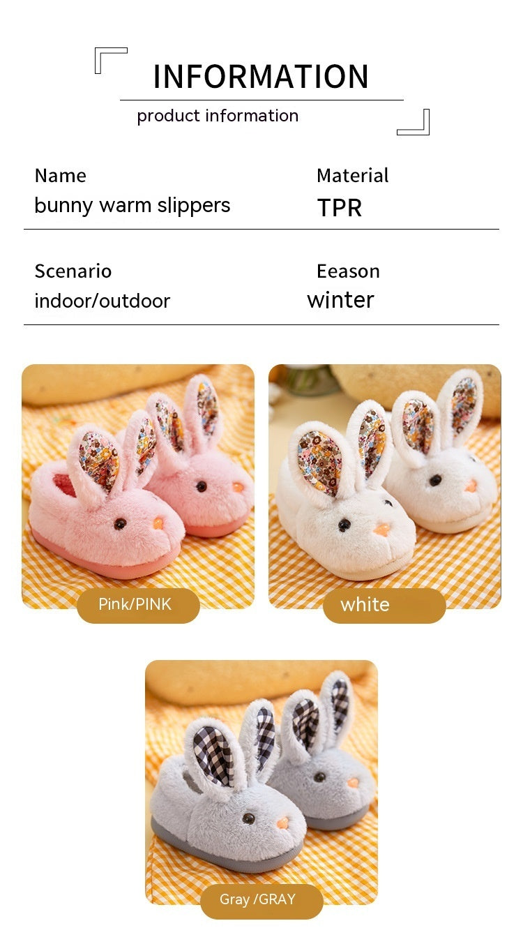 Winter Girls Boys Keep Warm Home Indoor Fluffy Cotton Shoes - Cindi Book