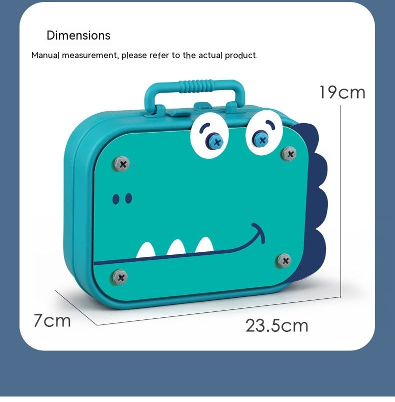 Electric Screw Screwdriver Toolbox Children's Toy Educational Detachable Assembly Screwdriver Electric Drill Set - Cindi Book