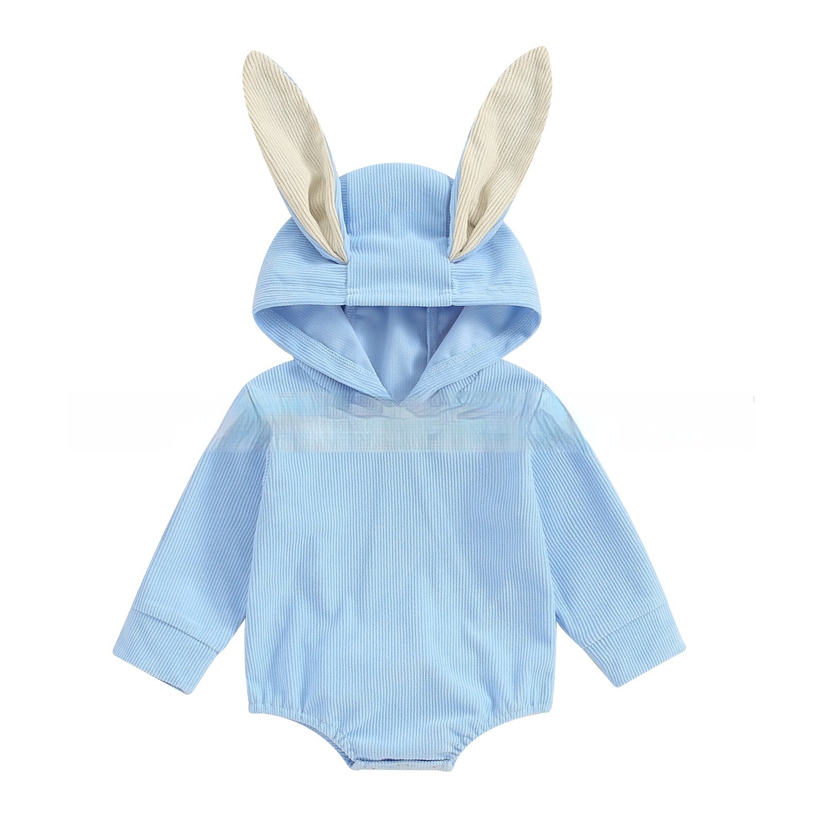 Boys And Girls Long Sleeve Corduroy Hooded Rabbit Ear Romper - Cindi Book