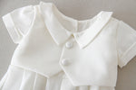 Boy's White Full Moon Full Year Wine Suit With Hat Dress Two-piece Set - Cindi Book