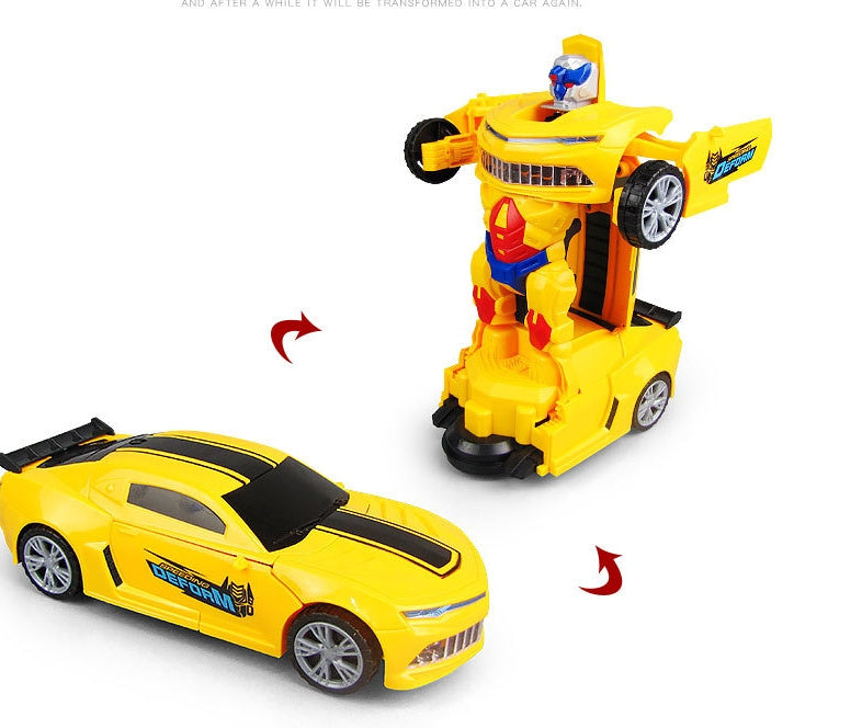 Car Deformation Robot Toy Light Music Automatic Deformation - Cindi Book
