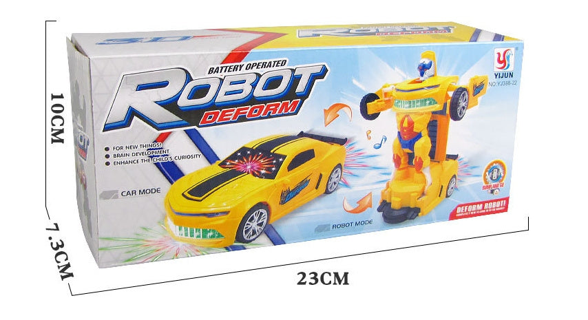 Car Deformation Robot Toy Light Music Automatic Deformation - Cindi Book
