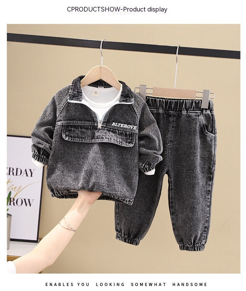 Boys Spring Clothing New Clothes Fashionable Handsome Children's Clothing - Cindi Book
