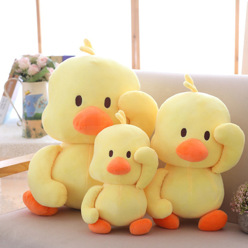 Little yellow duck figurine dancing expression small yellow duck plush toy - Cindi Book