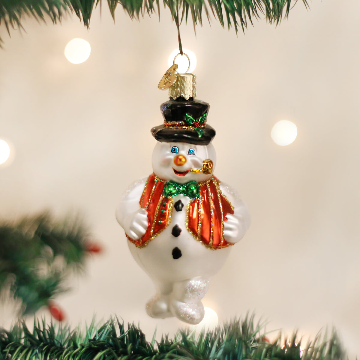 Old World Christmas Mr. Frosty Ornament - hand-blown glass Christmas tree ornament
