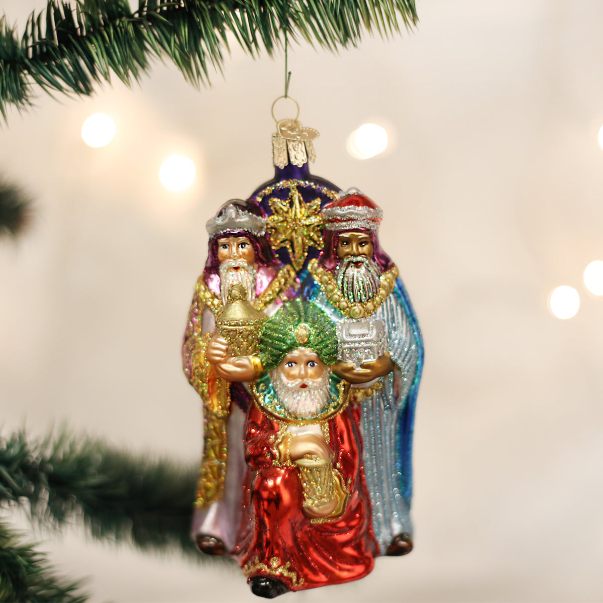 Old World Christmas Three Wise Men Ornament - hand-blown glass Christmas tree ornament
