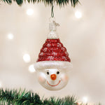 Old World Christmas Candy Coil Snowman - hand-blown glass Christmas tree ornament