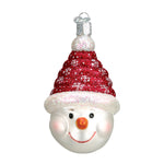 Old World Christmas Candy Coil Snowman - hand-blown glass Christmas tree ornament (view 3)