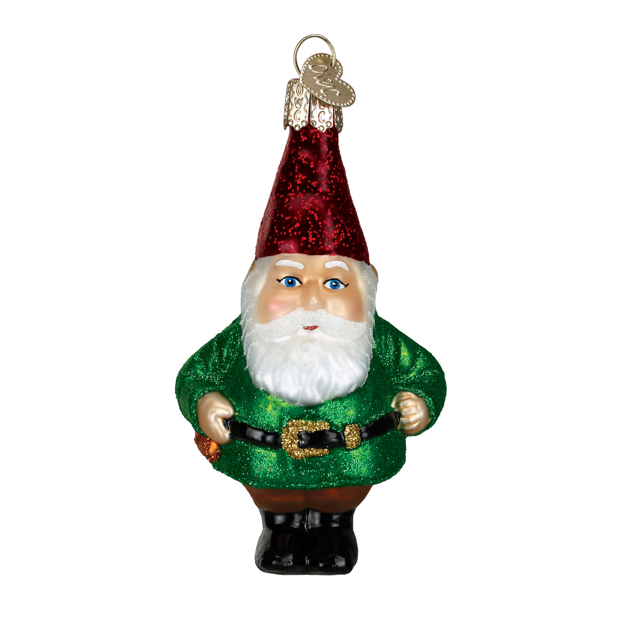 Old World Christmas Gnome Ornament - hand-blown glass Christmas tree ornament (view 3)