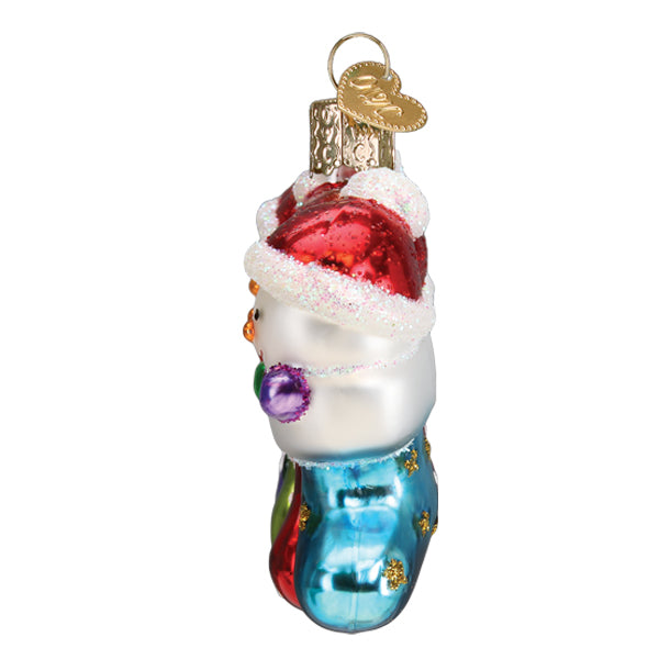 Old World Christmas Snow Family Of 4 Ornament - hand-blown glass Christmas tree ornament (view 4)