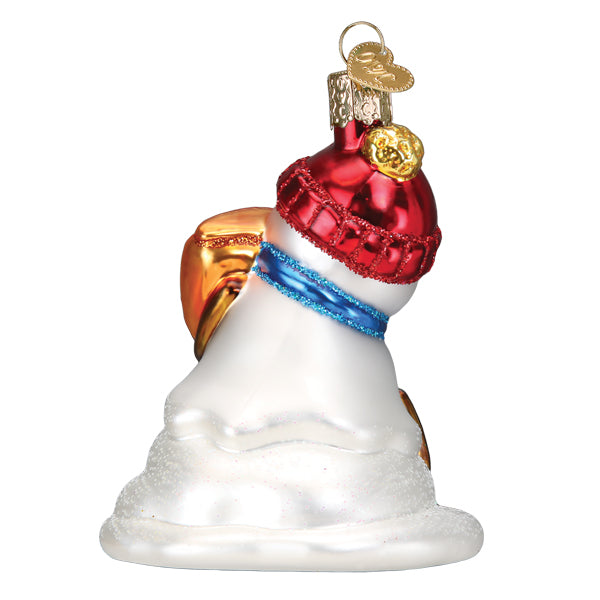 Old World Christmas Flamin' Hot Cheetos Snowman Ornament - hand-blown glass Christmas tree ornament (view 4)