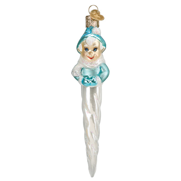 Old World Christmas Frosty Elf Icicle Ornament - hand-blown glass Christmas tree ornament (view 3)