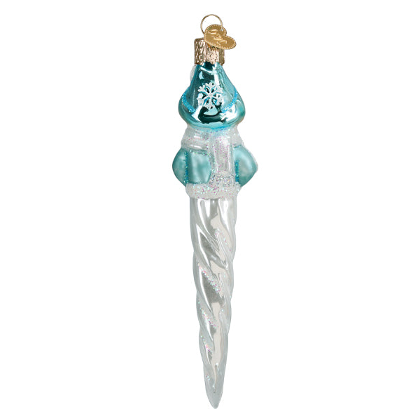 Old World Christmas Frosty Elf Icicle Ornament - hand-blown glass Christmas tree ornament (view 4)