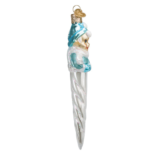 Old World Christmas Frosty Elf Icicle Ornament - hand-blown glass Christmas tree ornament (view 5)