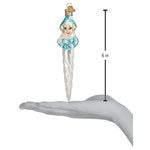 Old World Christmas Frosty Elf Icicle Ornament - hand-blown glass Christmas tree ornament (view 6)