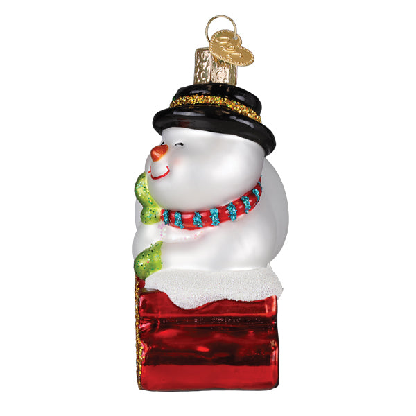 Old World Christmas 2025 Snowman Ornament - hand-blown glass Christmas tree ornament (view 4)