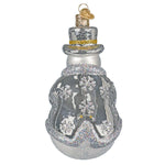 Old World Christmas Sterling Snowman Ornament - hand-blown glass Christmas tree ornament (view 3)