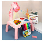 Children LED Projector Art Drawing Table Toys Painting Board Desk - Cindi Book