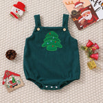 Santa Claus Christmas Tree Girls' Christmas Triangle Rompers - Cindi Book