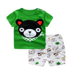 Cartoon Clothing Baby Boy Summer Clothes T-shirt Baby Girl Casual Clothing Sets - Cindi Book