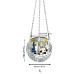 Cross-border Disco Ball Planter Hanging Mirror Spherical Plastic Flowerpot - Cindi Book