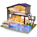 Doll House Wooden Furniture Diy House Miniature Box Puzzle Assemble 3D Miniaturas Dollhouse Kits Toys For Children Birthday Gift - Cindi Book