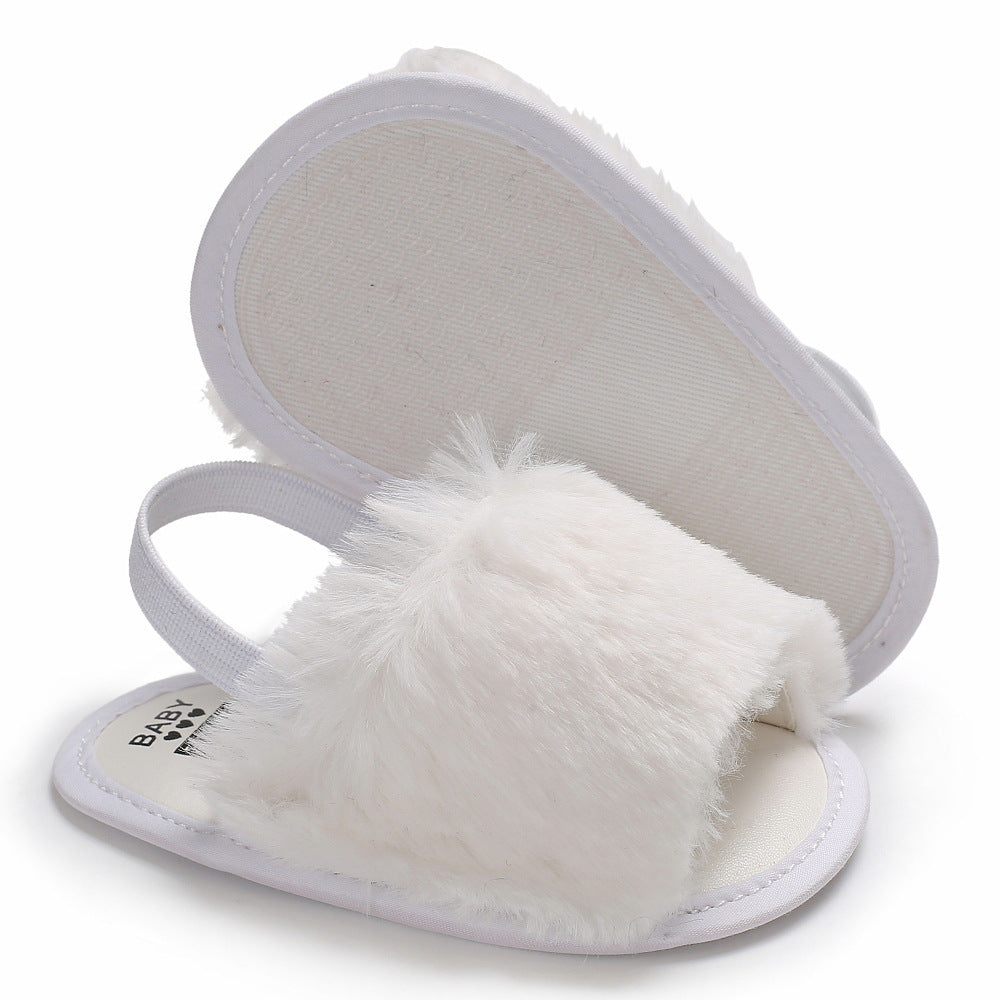 Children's Fur Toddler Flat-heel Slippers - Cindi Book