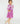 Carnation Pink Velvet Ruffle Twirl Dress