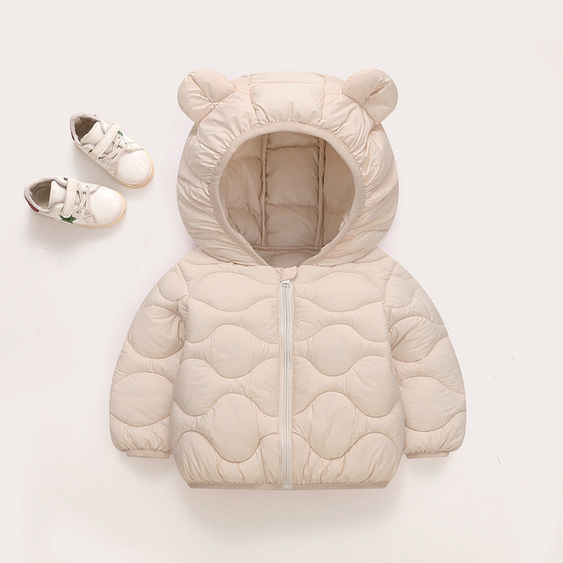 Thin Down Cotton-padded Jacket Baby Light Coat - Cindi Book