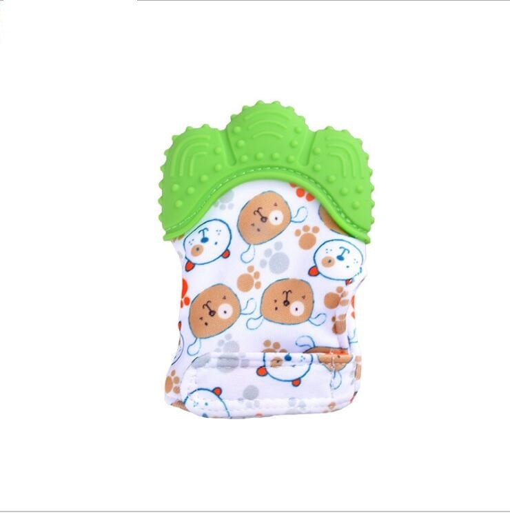 Baby teether baby anti-bite silicone molar gloves children's sound toys - Cindi Book