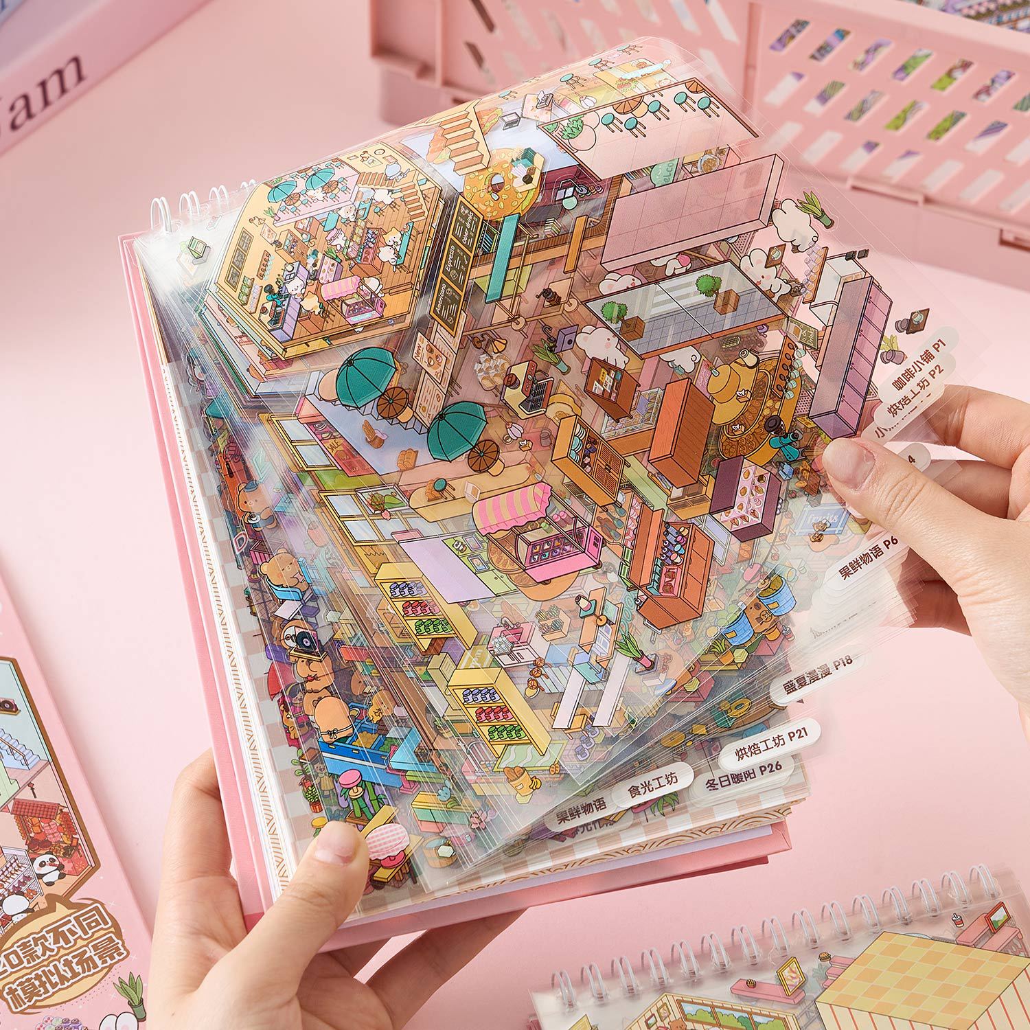 Creative 3D Miniature Cottage Diorama Sticker Set - Cindi Book