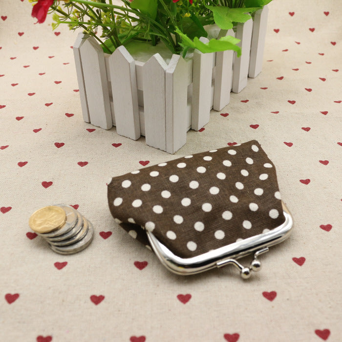 Linen dots zero purse cloth coin bag children wallet creative Taobao small gift wholesale - Cindi Book