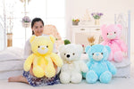 Creative Light Up LED Teddy Bear Stuffed Animals Plush Toy Colorful Glowing Christmas Gift For Kids Pillow - Cindi Book
