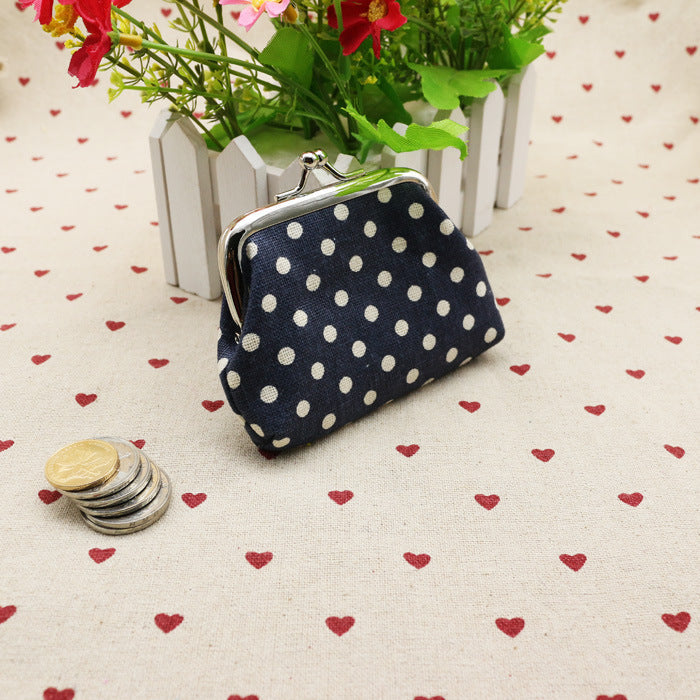Linen dots zero purse cloth coin bag children wallet creative Taobao small gift wholesale - Cindi Book