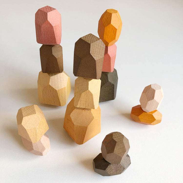 Colored Stones Jenga Colored Boys And Girls Simulation Stones - Cindi Book