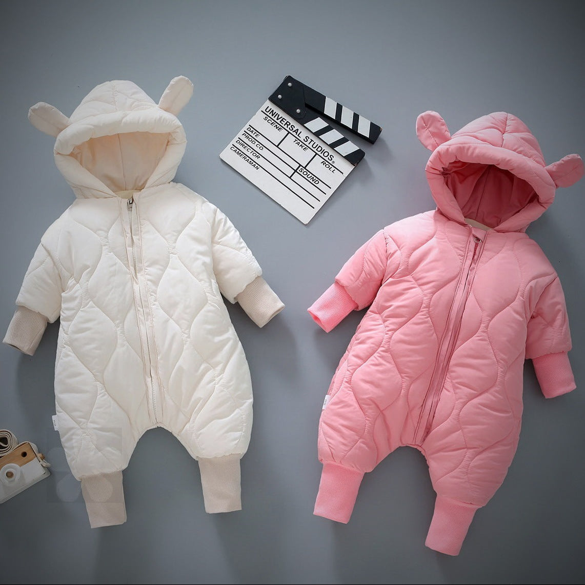 Thicken Solid Color Baby Onesies For Autumn And Winter - Cindi Book