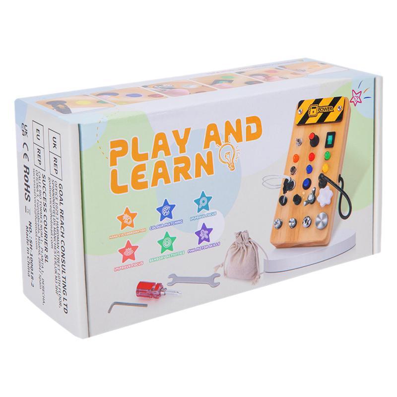 Children's Wooden LED Busy Board Creative Toys - Cindi Book