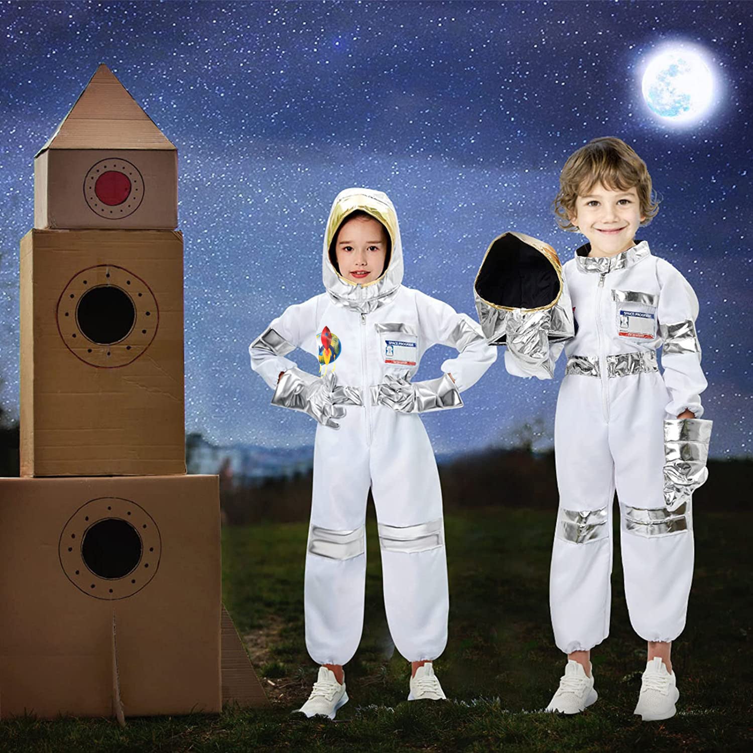 Children's Creative Astronaut Gloves Festival Party Performance Cosplay Clothes - Cindi Book