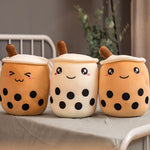 Cute Fruit Drink Plush Stuffed Soft Strawberry Milk Tea Plush Boba Tea Cup Toy Bubble Tea Pillow Cushion Kids Gift - Cindi Book