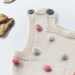Handmade colorful hair ball baby romper romper - Cindi Book