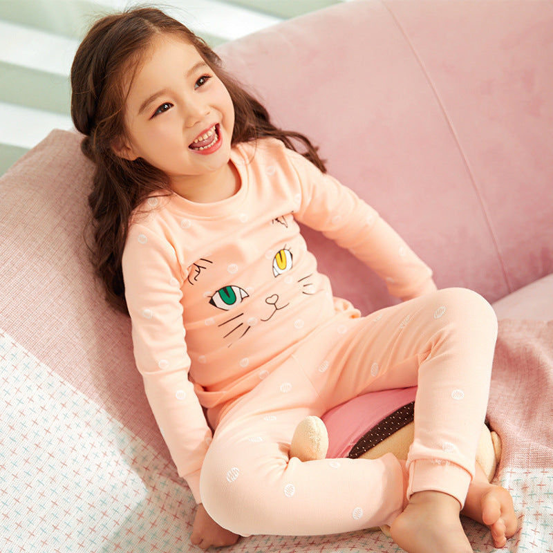 Girls Cotton Underwear and Pajamas Set